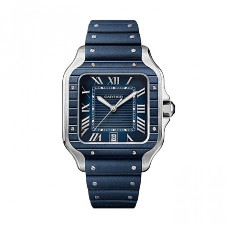 까르*에 CARTIER  산토스 블루다이얼 블루스트랩