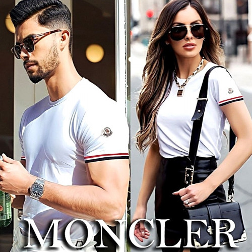 MONCLER 클래식 사이드 암밴딩 티셔츠