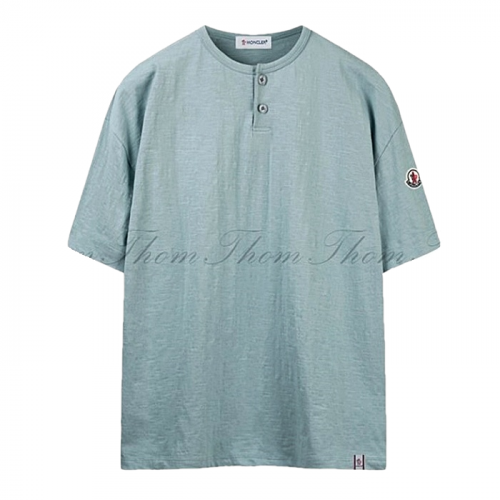 몽클*어  슬라브 오버핏 헨리넥 반팔