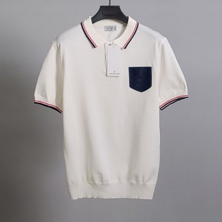 MONCL*R   로고탭 포켓 반팔 카라티