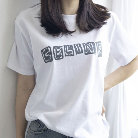 CELI*E   스크린 로고 프린트 코튼 저지 티셔츠