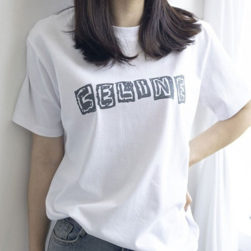 CELI*E   스크린 로고 프린트 코튼 저지 티셔츠