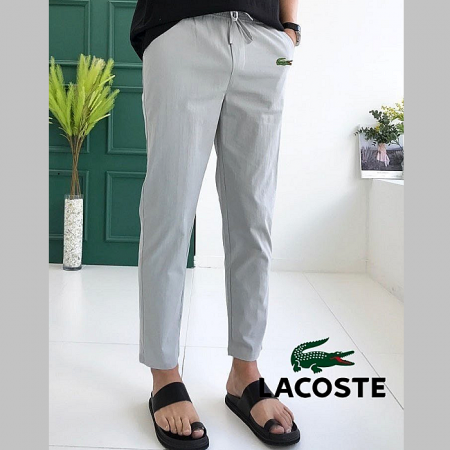 라코스테 LACOSTE 스판 린넨 일자팬츠