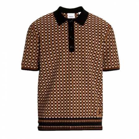 BURBERRY 로고쟈카드 체크드 폴로