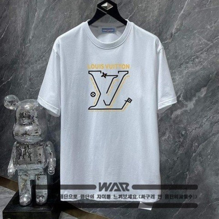 LOUIS VUITT*N   점선 시그니쳐 패턴 로고 티셔츠