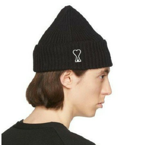 AMI 아미 하트 블랙패치 숏비니