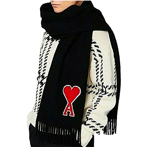 아미 AMI 빅하트 로고 울 머플러