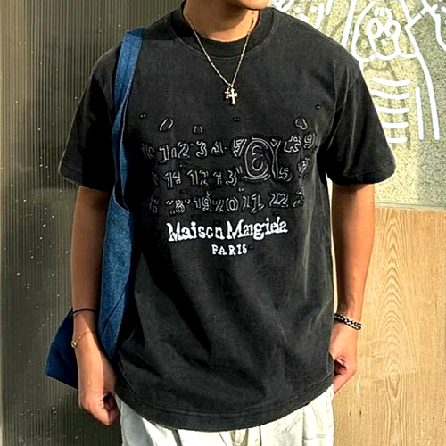 메종 마르지*라 Maison Margiela 워싱 패치 자수 티셔츠
