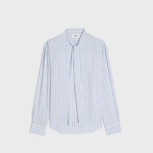 CELINE 케임브리지 라발리에르 셔츠 - 스트라이프 실크