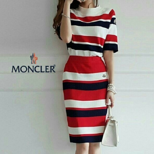 몽클*어   단가라 치마 세트