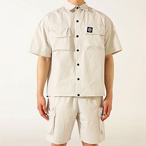 STONE ISLAND 투포켓 셔츠 & 카고쇼트 셋업 SET