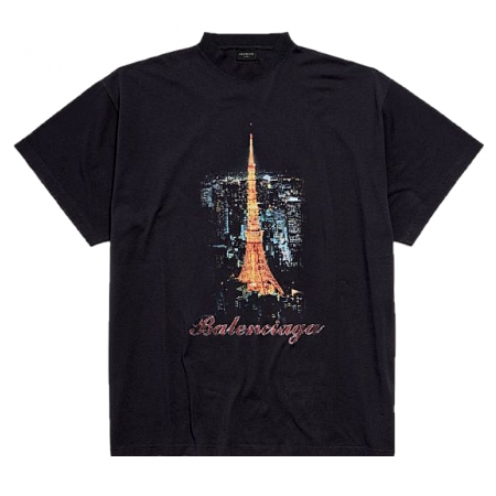발렌시*가 BALENCIAGA 긴자시리즈 티셔츠