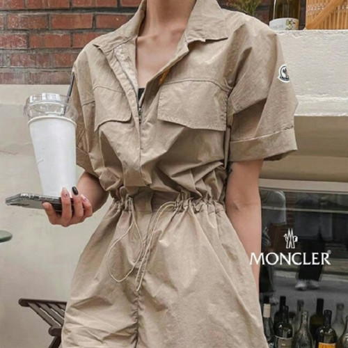 몽클*어   허리스트링 점프슈트