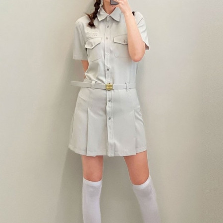 MIU M*U   수입 여성 벨티드 미니원피스