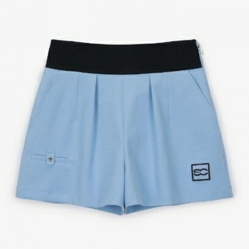 SOUTHCA*E   핀턱 로고 밴드 숏 팬츠 (WOMEN)