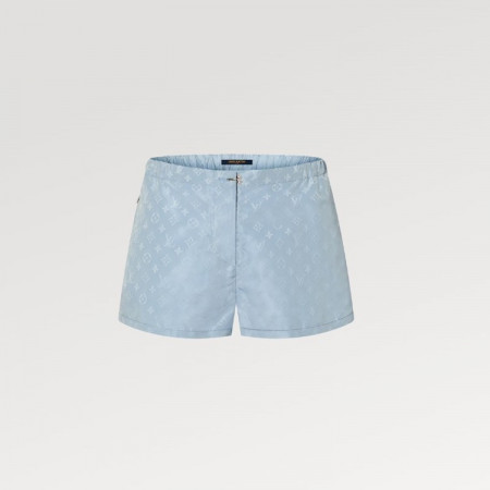 LOUIS VUITTON 모노그램 프린트 조깅 쇼츠 - 아이스 블루