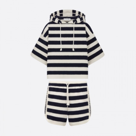 Dioriviera 반소매 후드 스웨트셔츠 & 쇼츠 세트