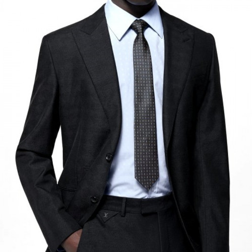 루이*통   모노그램 더블 도트 넥타이