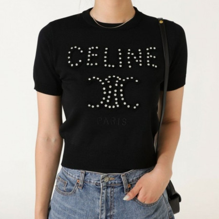 CELI*E   여성 트리오페 크루넥 니트