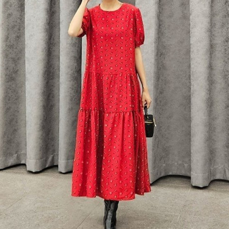 CELI*E   리본느 퍼프 롱 원피스