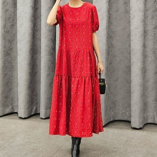 CELI*E   리본느 퍼프 롱 원피스