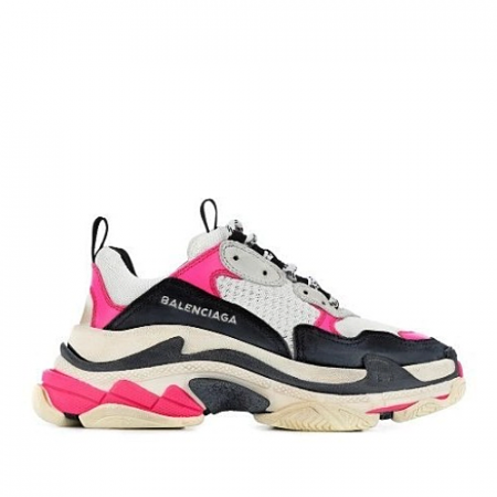 발렌시*가 BALENCIAGA  트리플S 스니커즈 - 핑크/블랙
