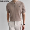 버*리   골지 헨리넥 니트 반팔