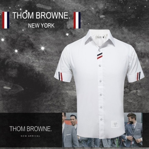 톰브*운   다이애그널 포인트 반팔셔츠