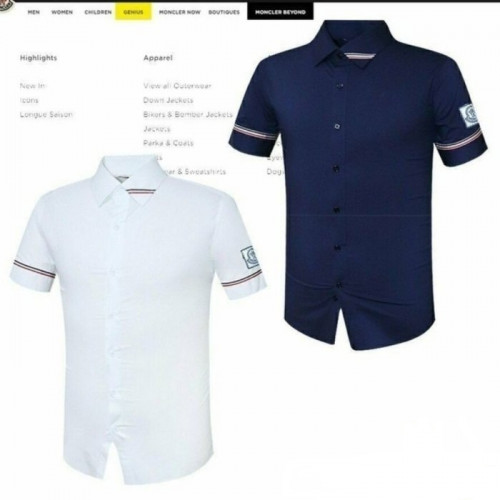 몽클*어   감마블루 카라삼선셔츠