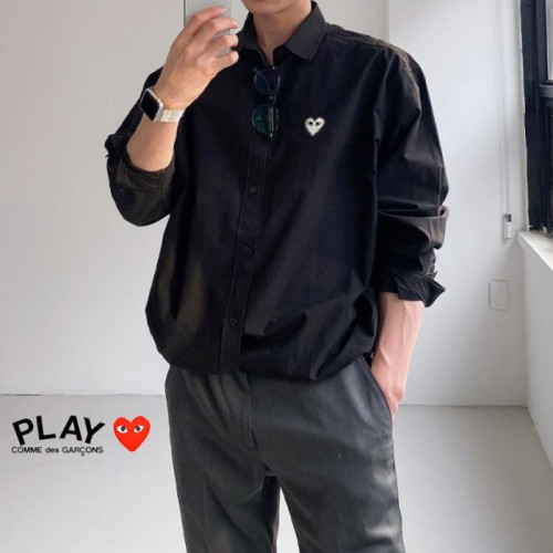 꼼데가*송   19593_CD 화이트 하트 스트링 크롭셔츠