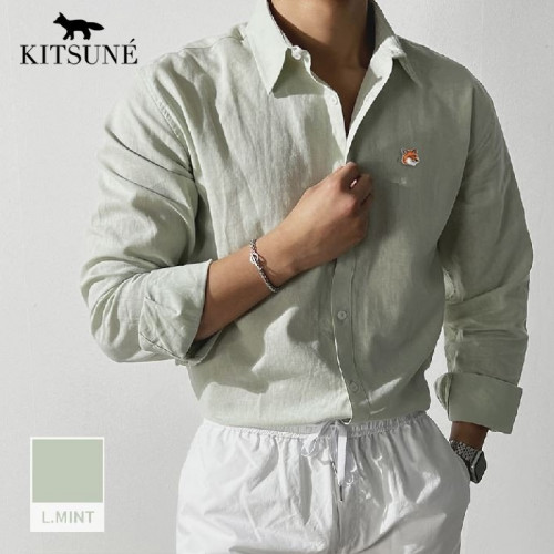 메종키*네  갈색여우 스탠다드 린넨셔츠