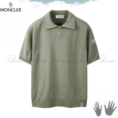 몽클*어   뉴 린넨 카라 반팔 니트