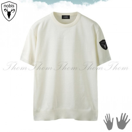 노*스   뉴 린넨 라운드 반팔 니트