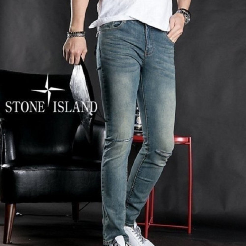 STONE ISLA*D  데미지 워싱 스판 진