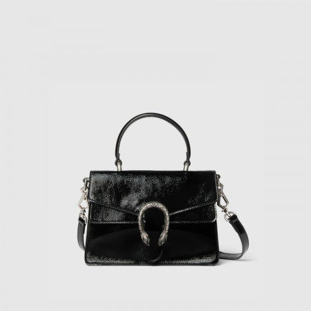 GUCCI 디오니서스 가죽 탑 핸들 백 - 블랙