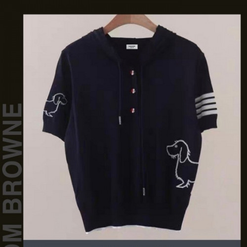 톰브*운   후드 칼라버튼 반팔  니트  (622)