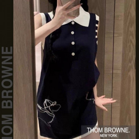 톰브*운   캡헥터 민소매 카라 니트 원피스 (636)