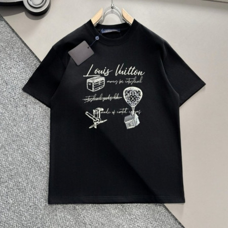 루이*통   2024S/S 아트로고 반팔 라운드 티셔츠  (커스텀급)