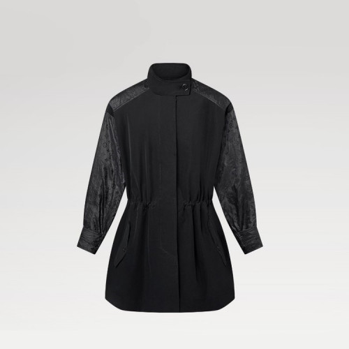 LOUIS VUITTON 모노그램 액센트 오버사이즈드 파카 - 블랙