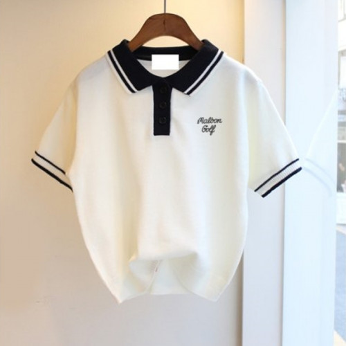 MALB*N   큐트배색 니트반팔