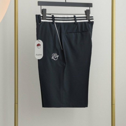 MALB*N   사선 벨트 허리 밴딩 골프 반바지