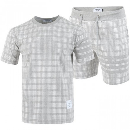 THOM BROW*E   24SS 체크 사선 반팔 & 반바지 세트