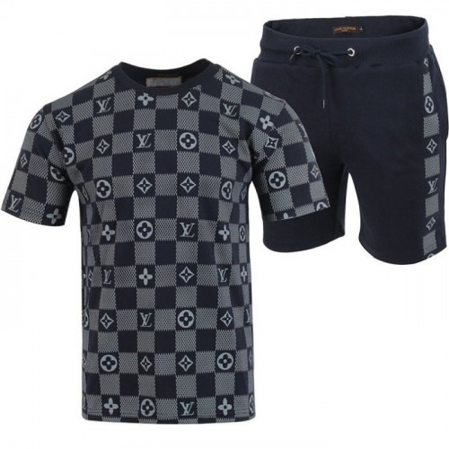LOUIS VUITT*N   24SS 체스 나염 반팔 & 반바지 셋트