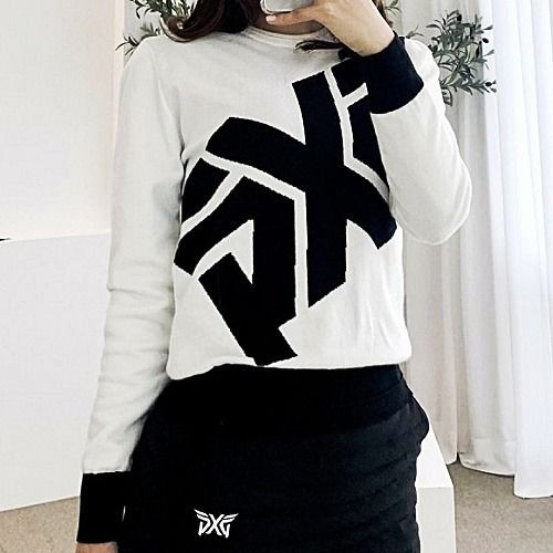 PX* 프리미엄 빅로고 여성 니트 스웨터