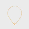 CELINE 트리옹프 락 목걸이 - 골드 피니시 브라스