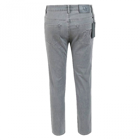 DIOR 자수로고 그레이 슬림 일자진