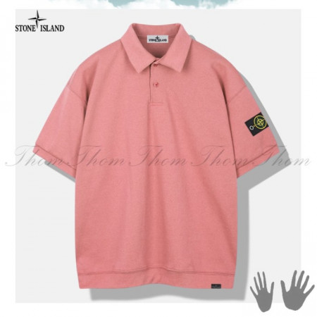 스톤아일*드   양면 PK 오버핏 카라 반팔