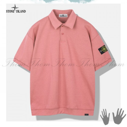 스톤아일*드   양면 PK 오버핏 카라 반팔