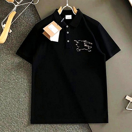 BURBERRY 기사 쉐도우 패턴로고 코튼 티셔츠