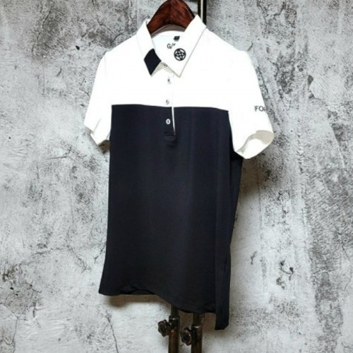 지*어   스컬로고 카라배색  여성 골프 반팔T-셔츠